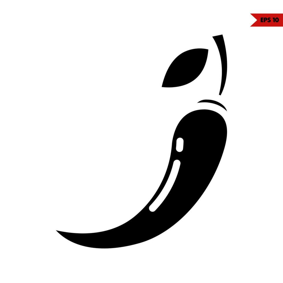 chilli glyph icon vector