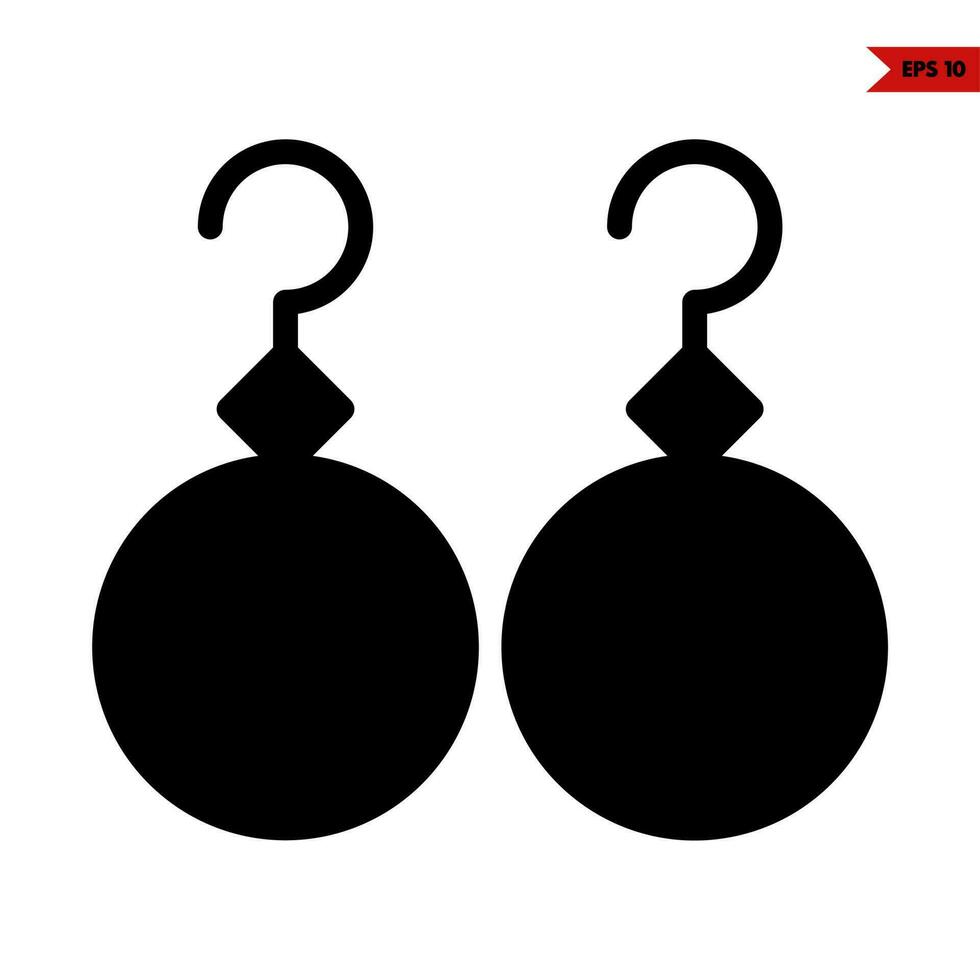earing accessories glyph icon vector