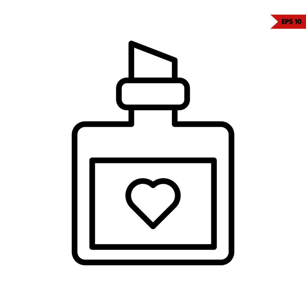 love in bottle potion line icon vector