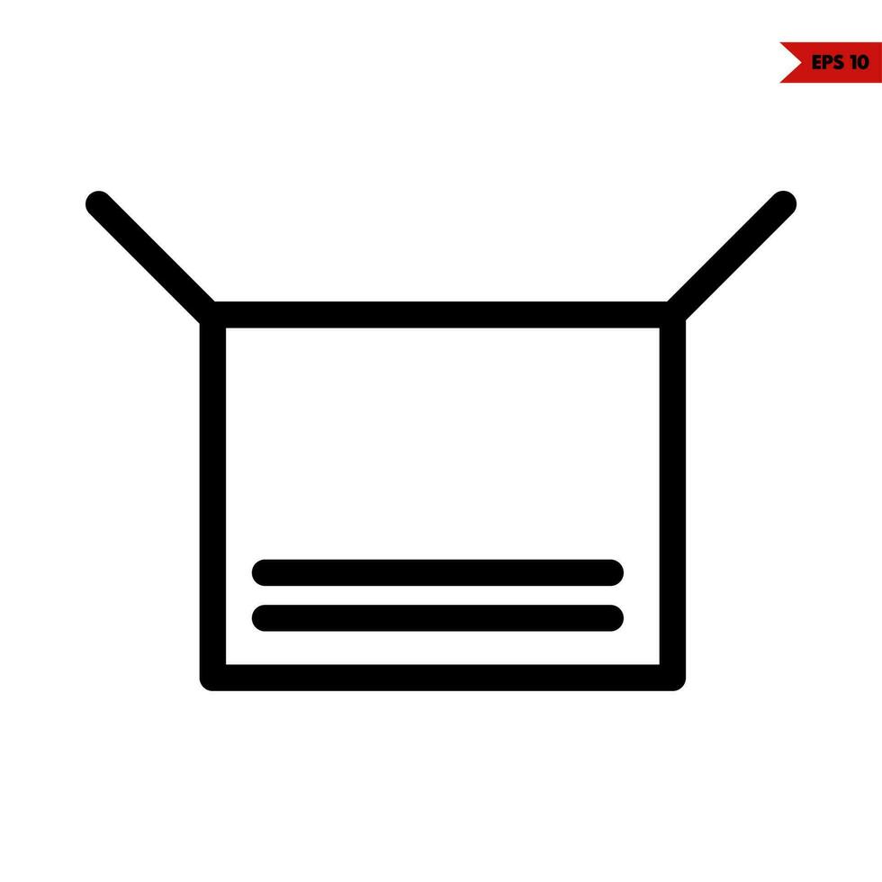 box line icon vector