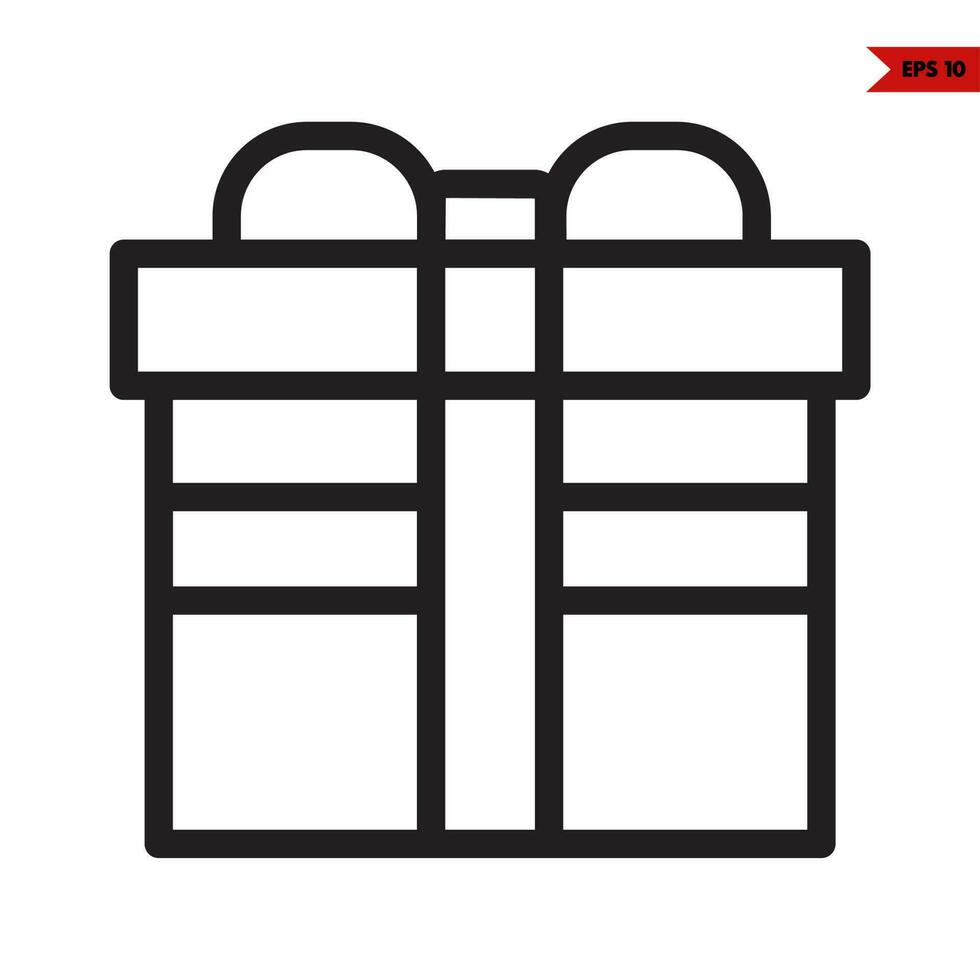 gift box line icon vector