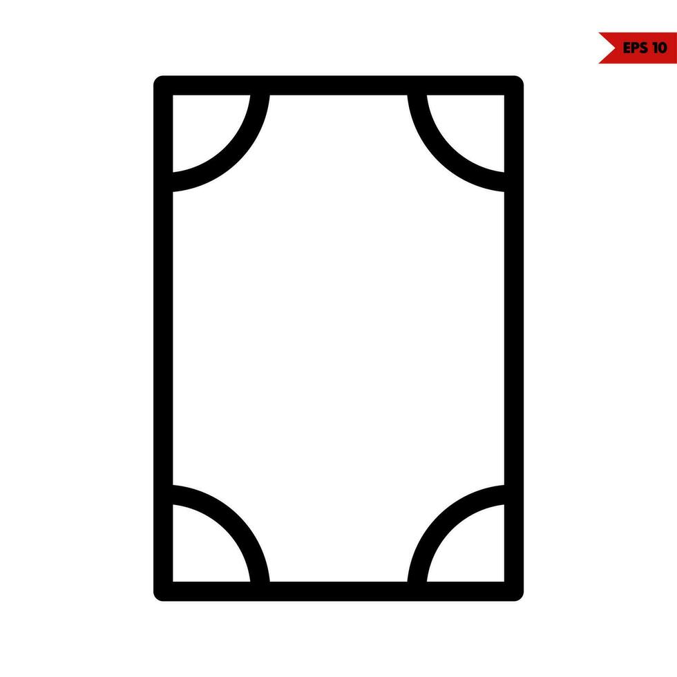 invitation card line icon vector