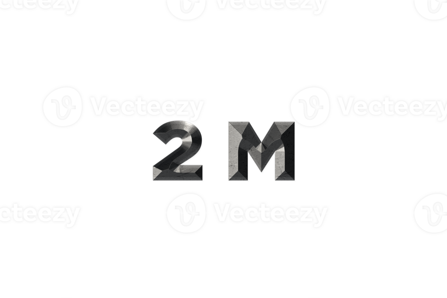 2 million subscribers celebration greeting Number with elegant design png