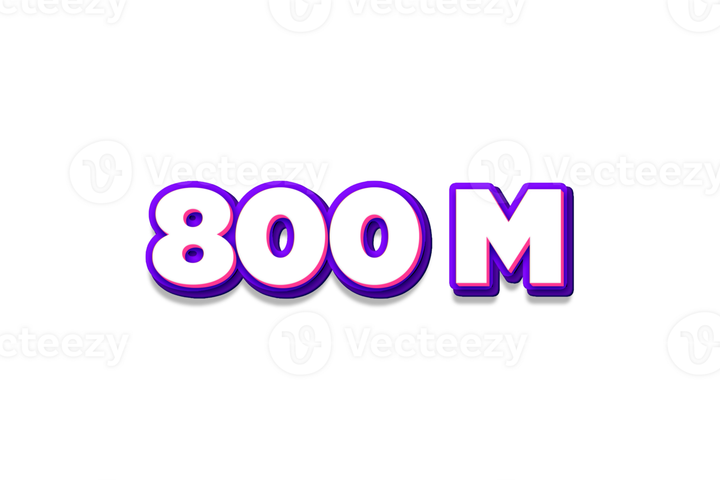 800 million subscribers celebration greeting Number with purple and pink design 23428316 PNG