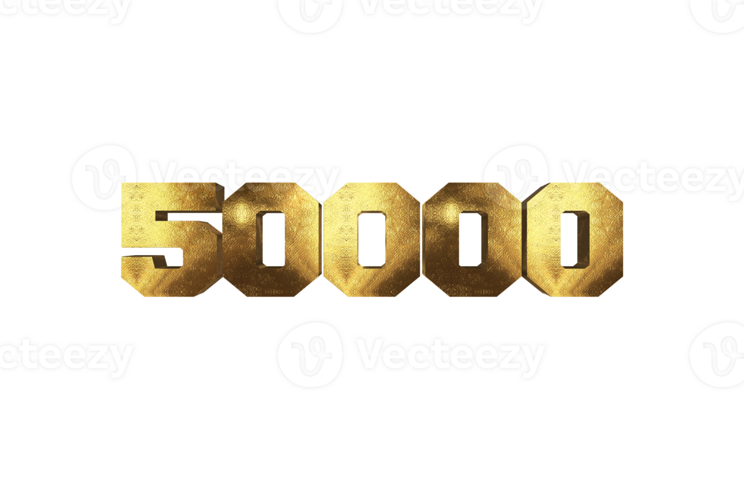 50000 subscribers celebration greeting Number with brass design png