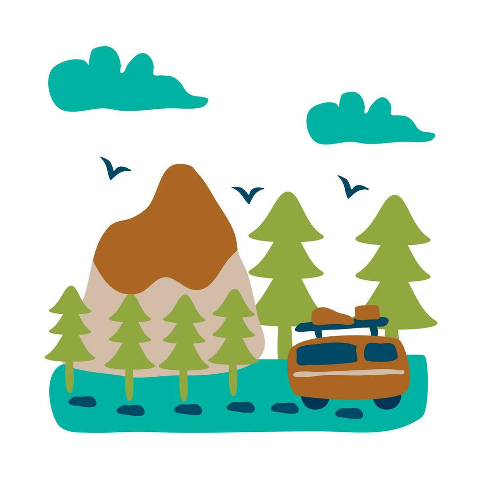 Tour and travel outline icon set vector illustration