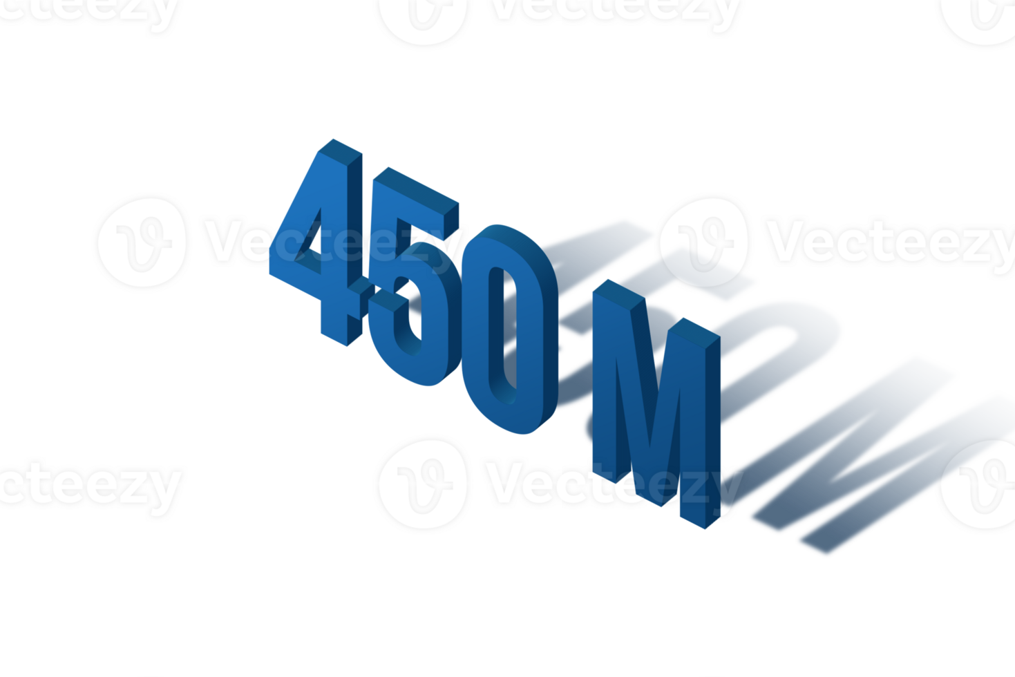 450 million subscribers celebration greeting Number with isomatric design png
