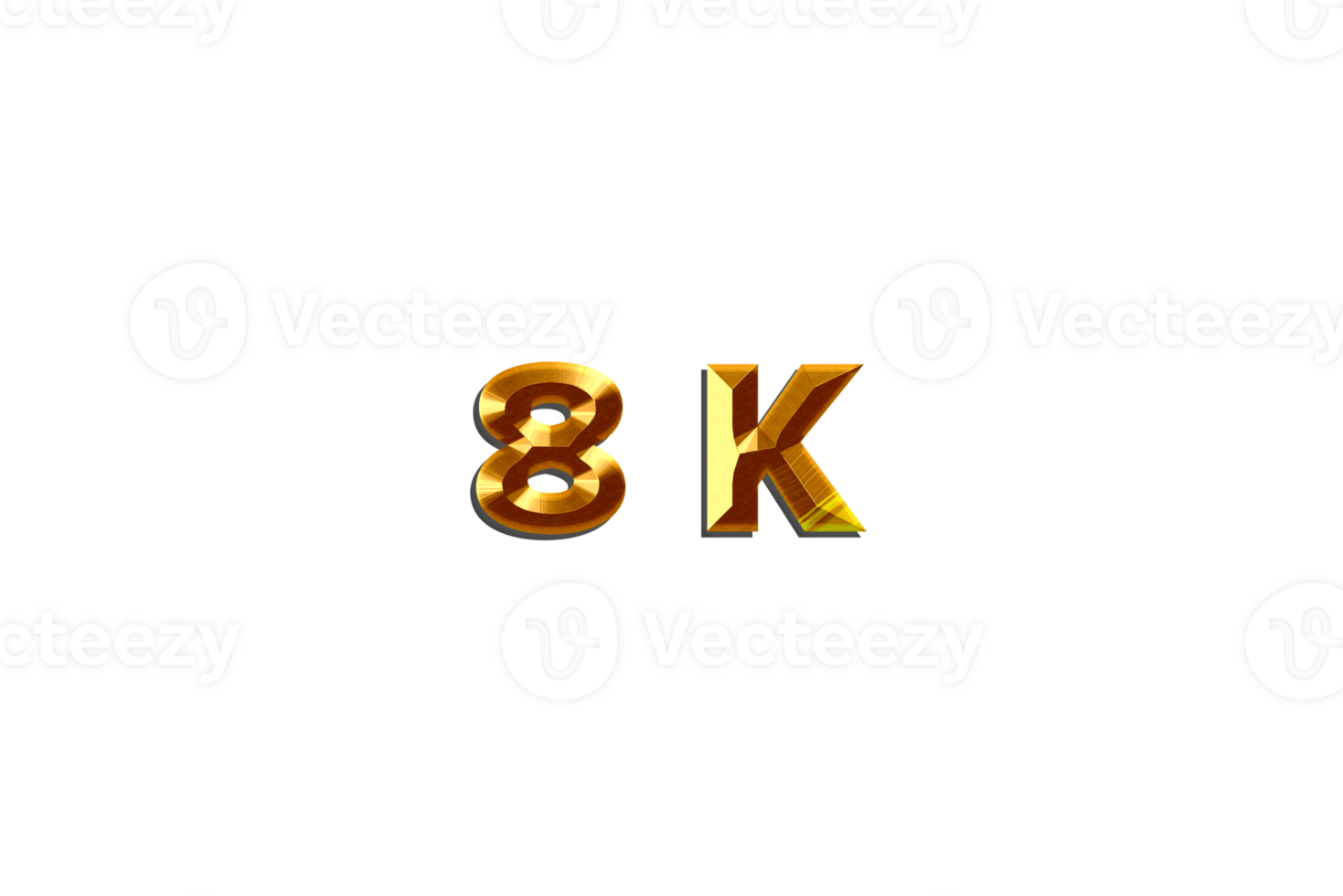 8 k subscribers celebration greeting Number with golden design png