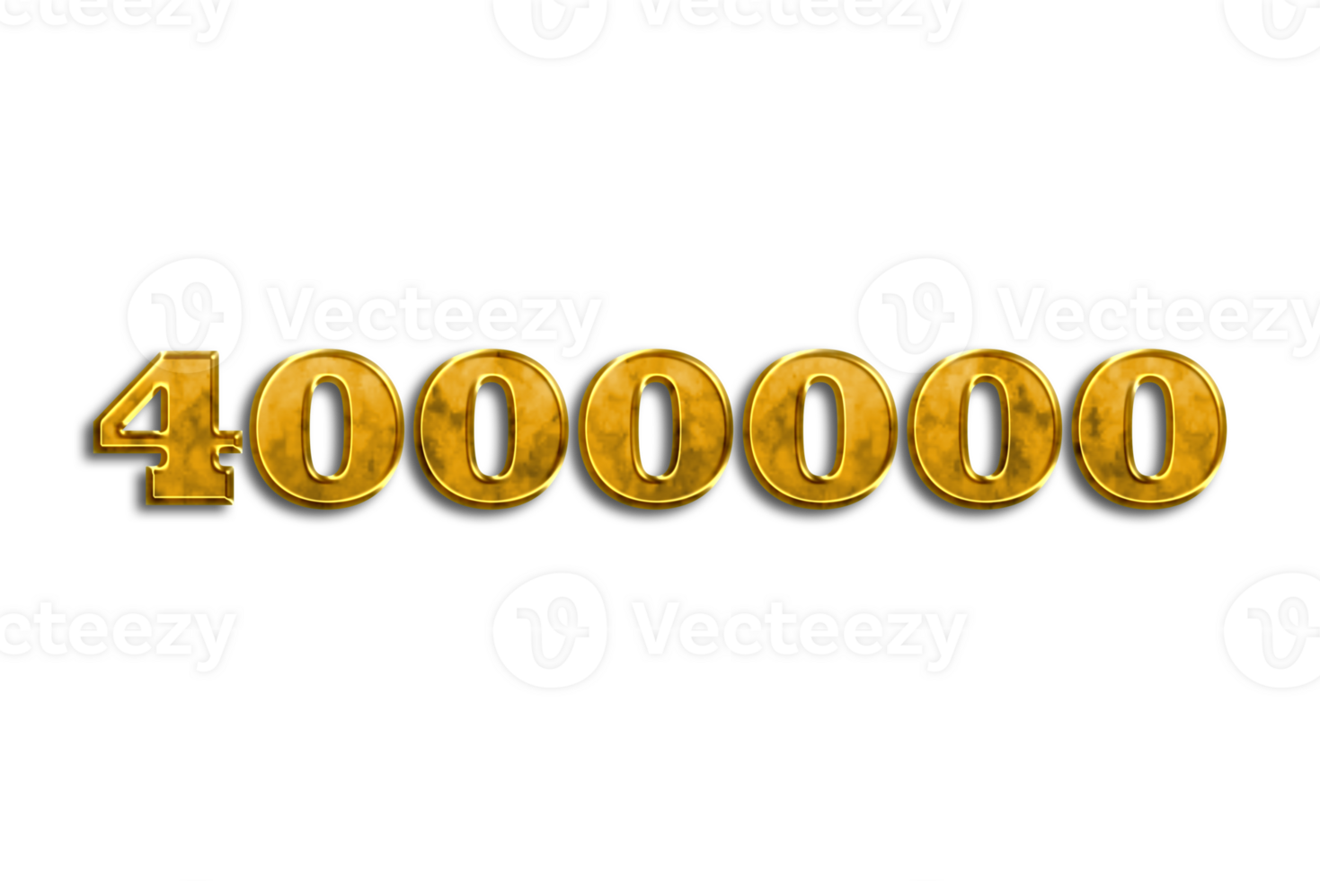 4000000 subscribers celebration greeting Number with golden design png