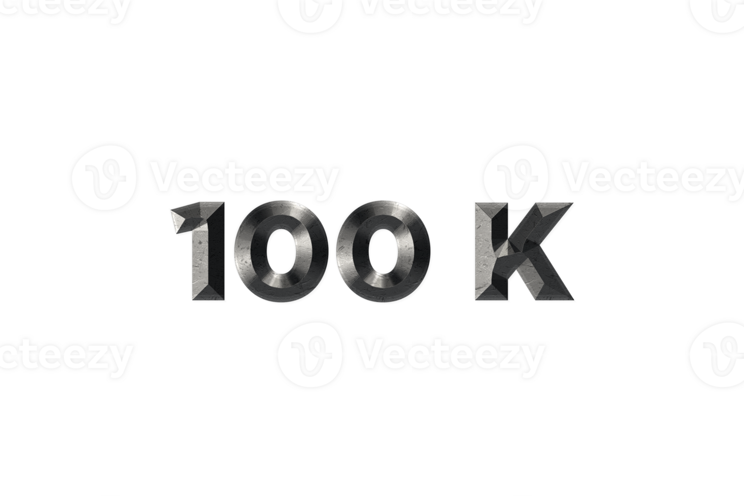 100 k subscribers celebration greeting Number with elegant design png