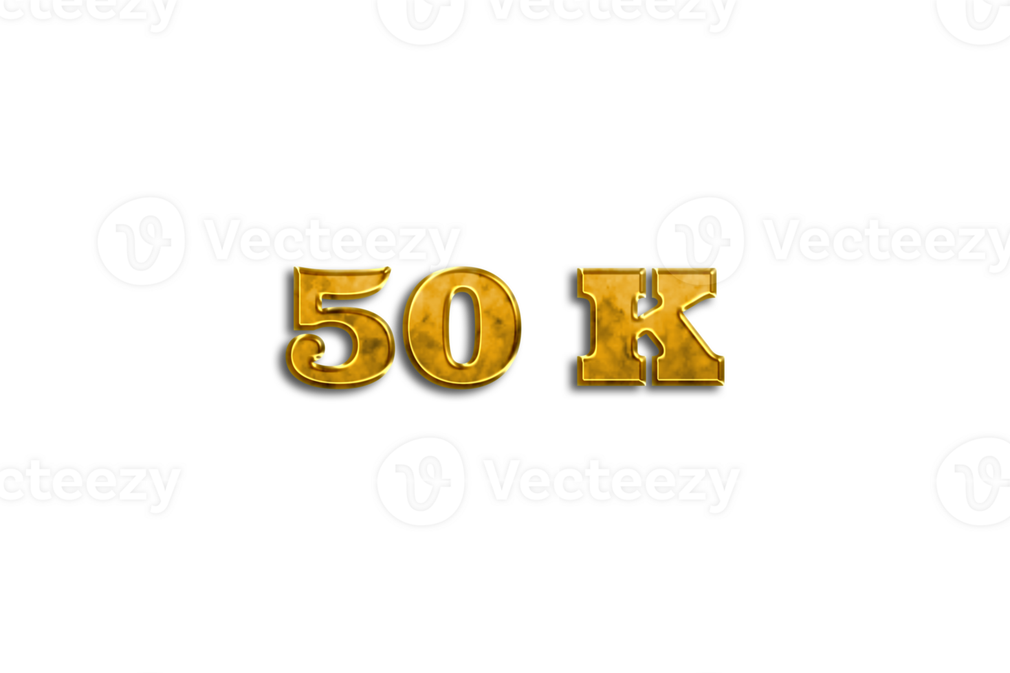 50 k subscribers celebration greeting Number with golden design png