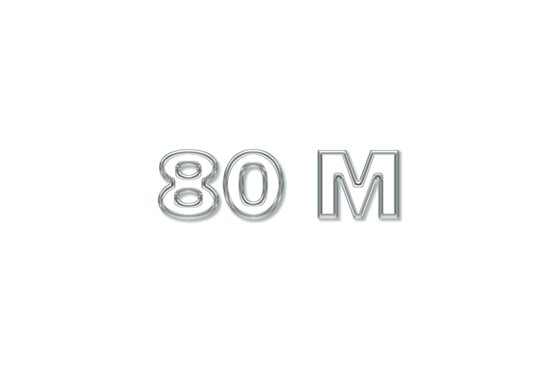80 Million Subscribers Celebration Greeting Number With Glass Design 80-million-subscribers-celebration-greeting-number-with-glass-design