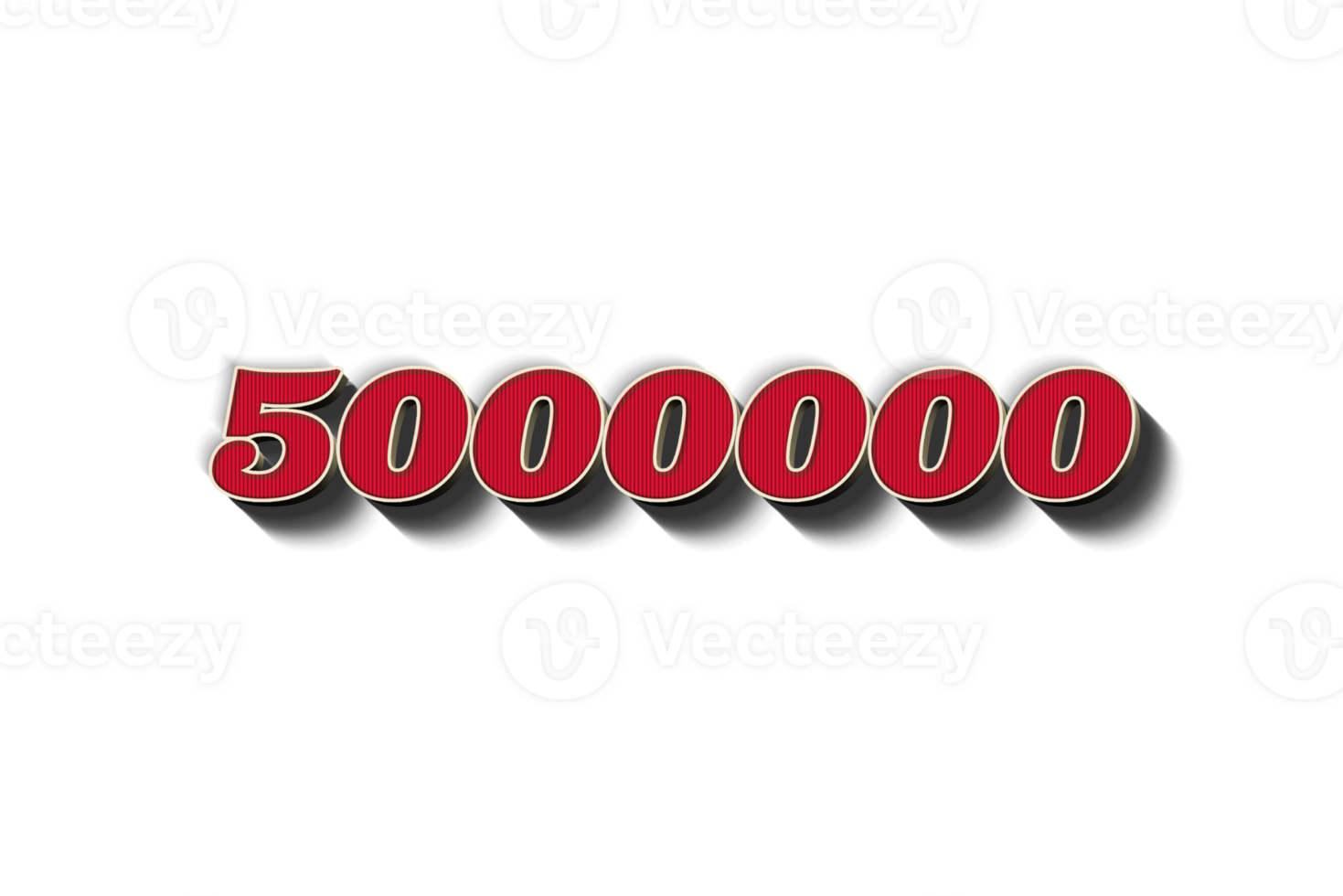 5000000 subscribers celebration greeting Number with design png