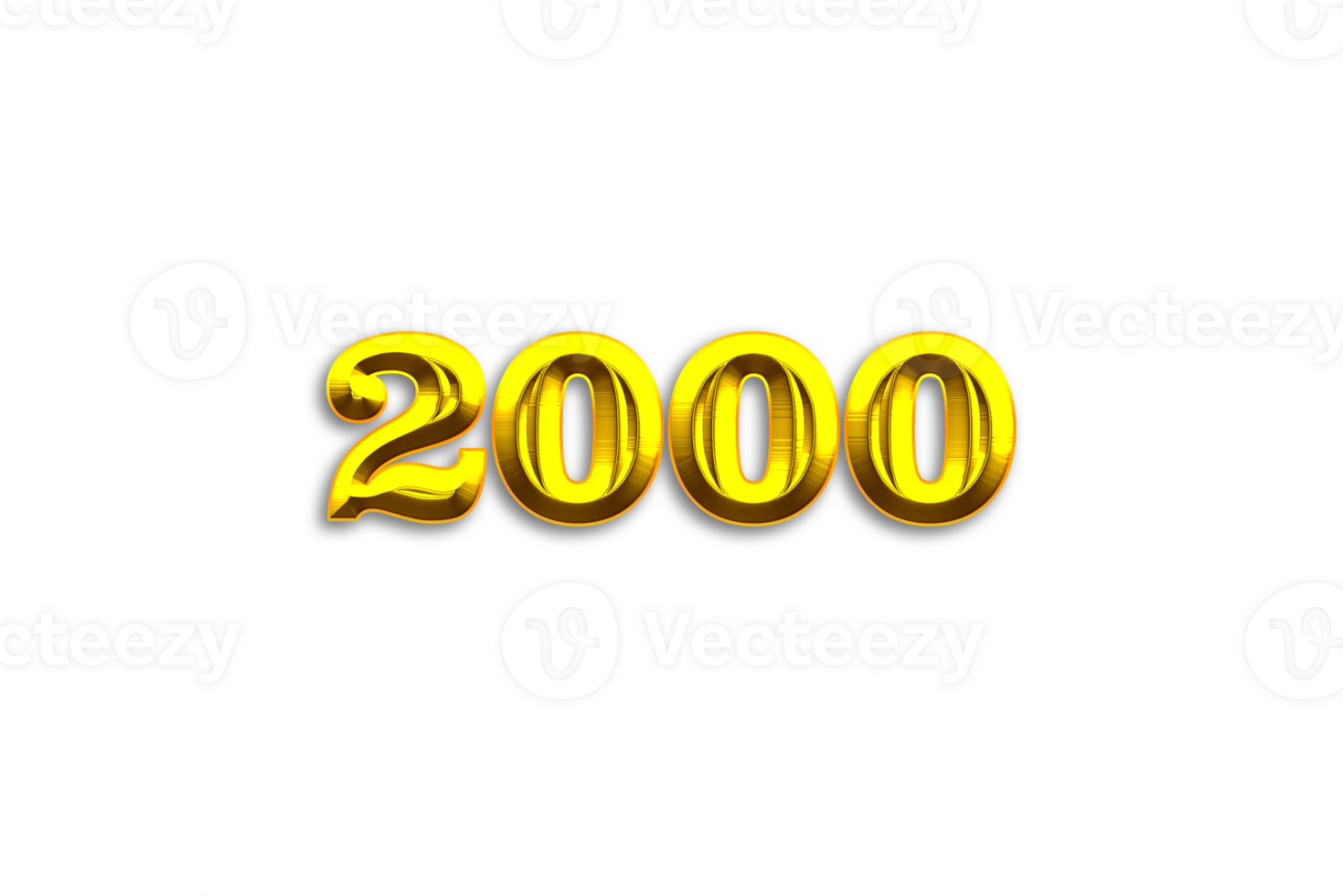 2000 subscribers celebration greeting Number with luxury design png