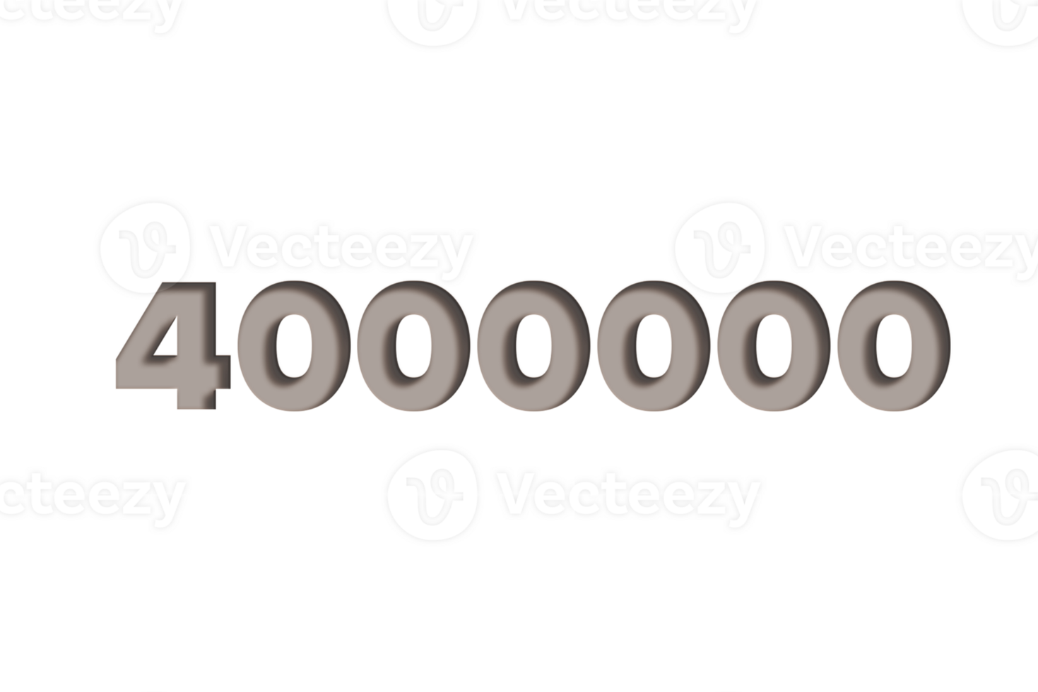 4000000 subscribers celebration greeting Number with wooden engraved design png