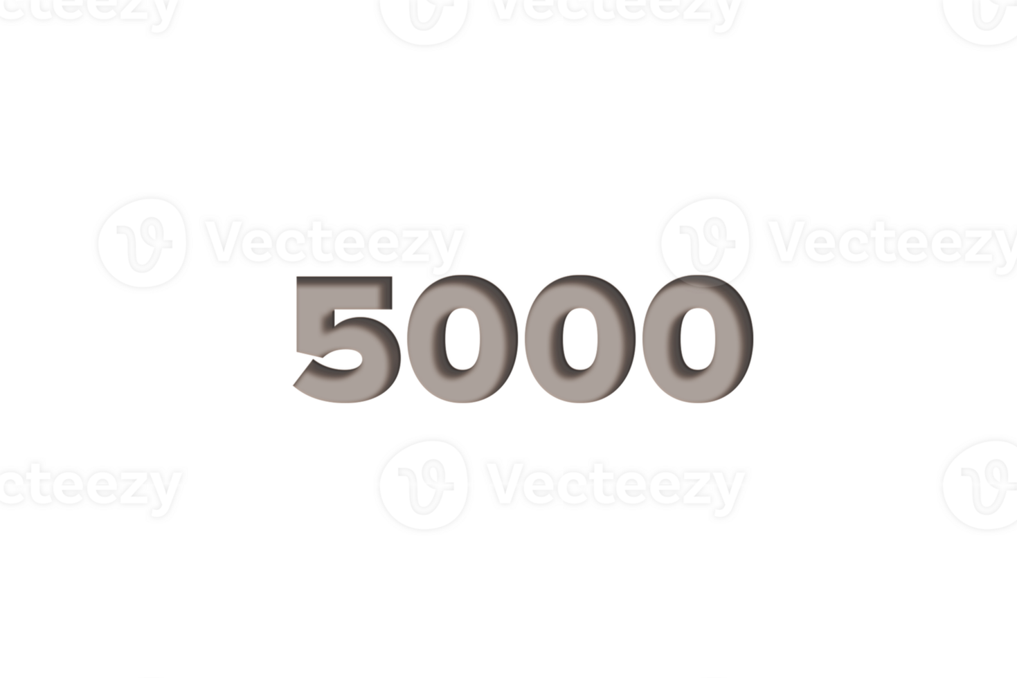 5000 subscribers celebration greeting Number with wooden engraved design png