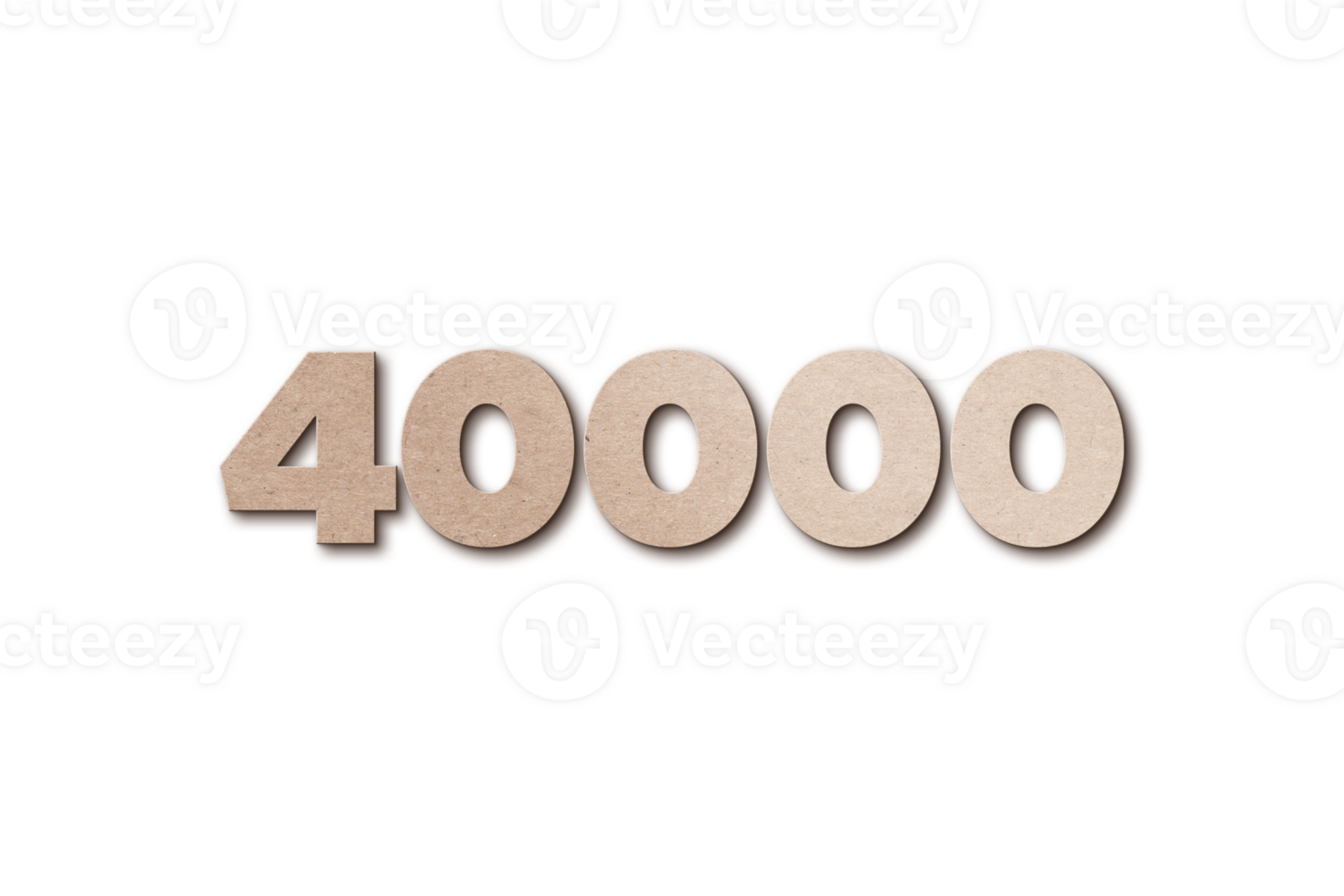 40000 subscribers celebration greeting Number with card board design png