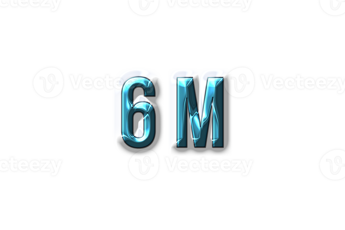 6 million  subscribers celebration greeting Number with plastic design png