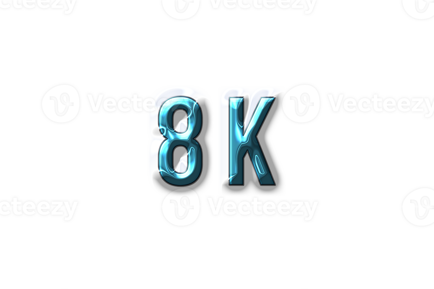 8 k subscribers celebration greeting Number with plastic design png