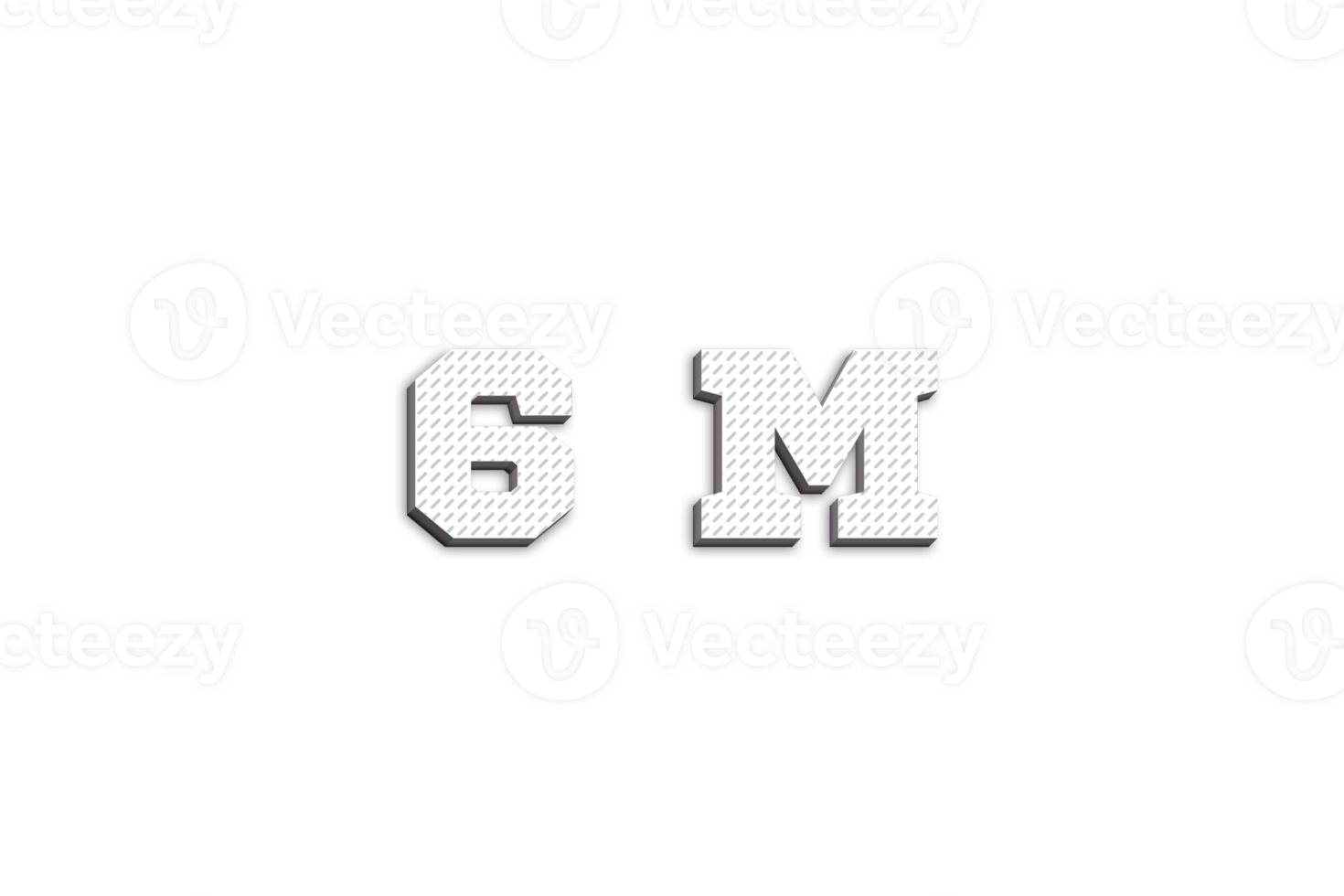 6 million subscribers celebration greeting Number with 3d paper design png