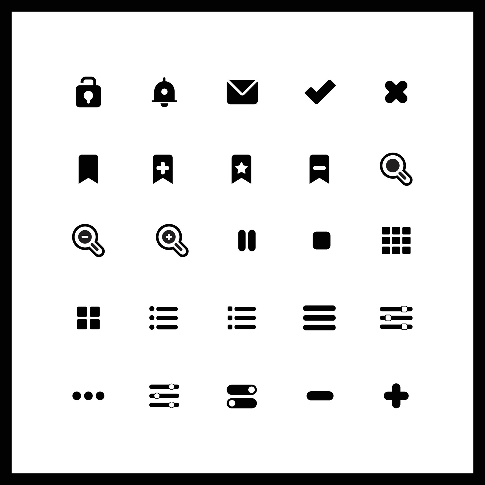 user interface icons 23429082 Vector Art at Vecteezy