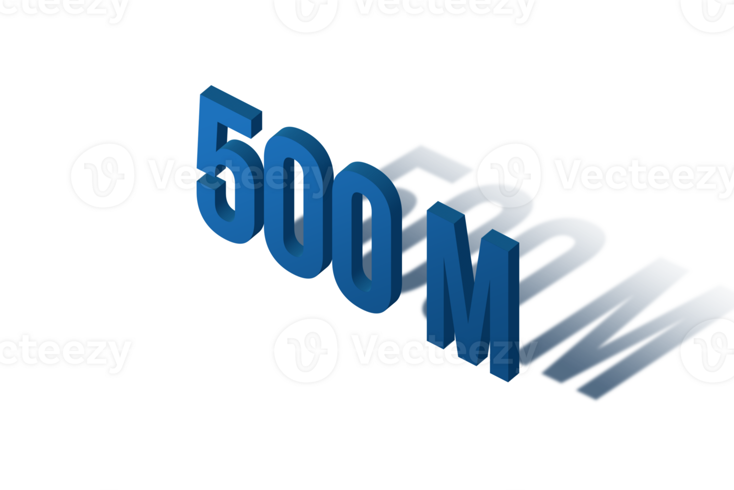 500 million subscribers celebration greeting Number with isomatric design png
