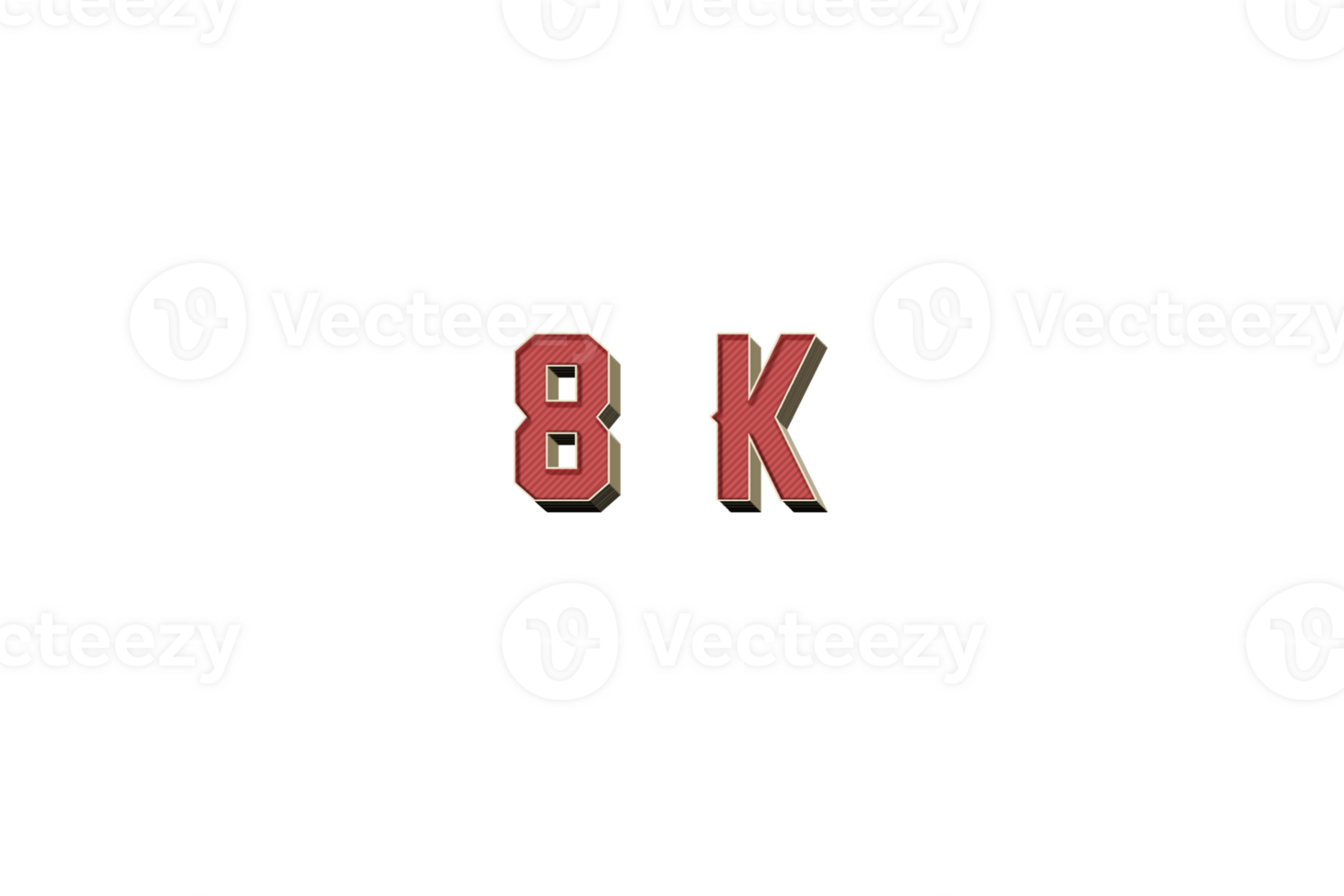 8 k subscribers celebration greeting Number with retro design png