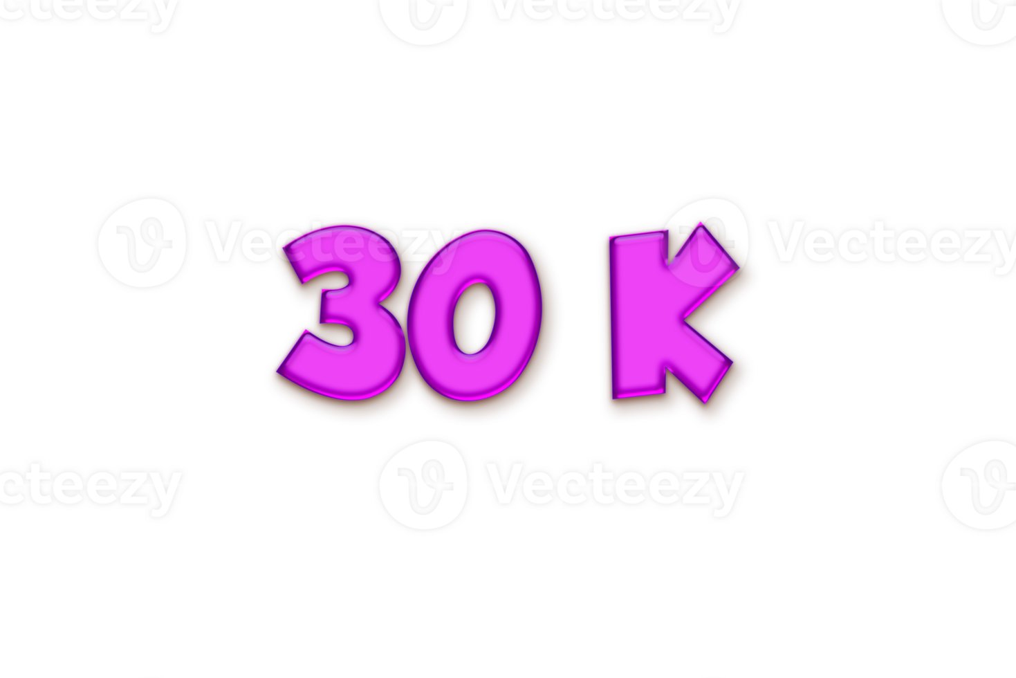 30 k subscribers celebration greeting Number with liquid design png