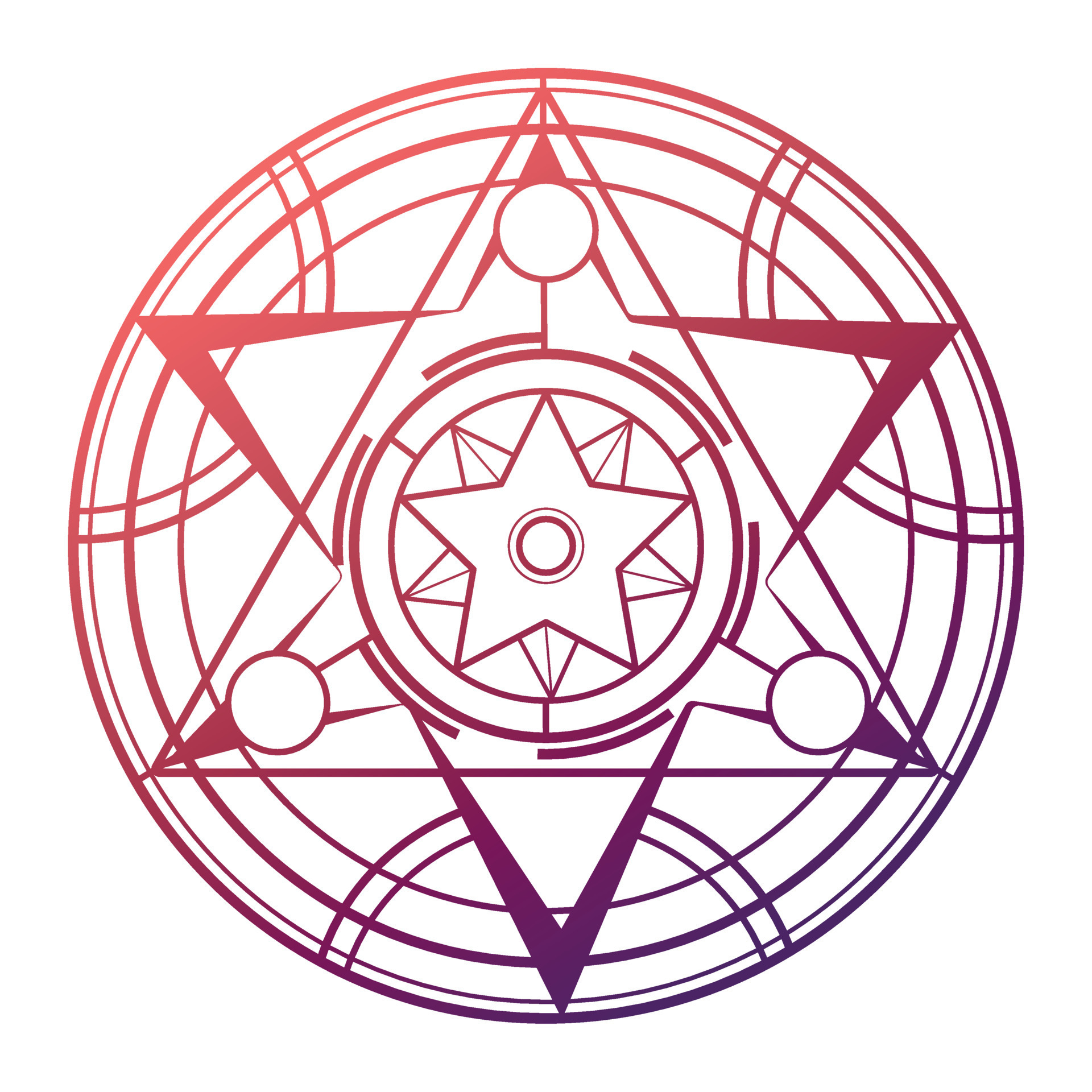 Alchemical Summoning Circle. The magic circle, a symbol of mystical