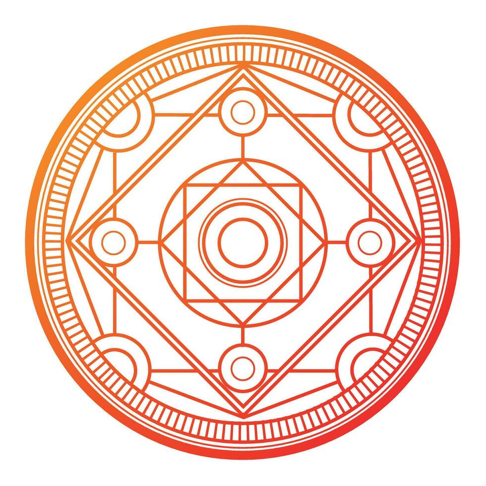 Alchemical magic circle. Astral geometry in a circle vector