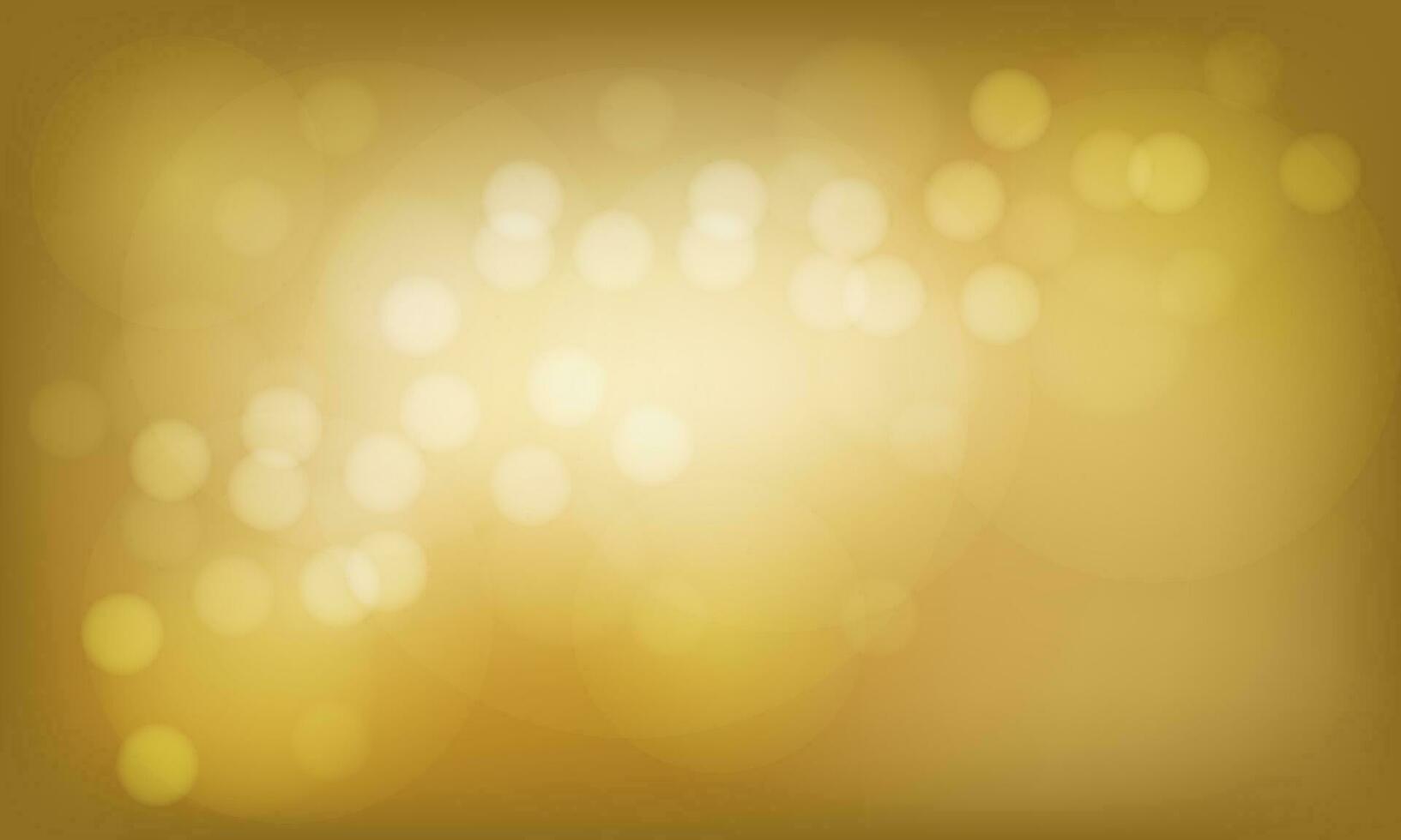 Abstract golden light bokeh blurred luxury background vector