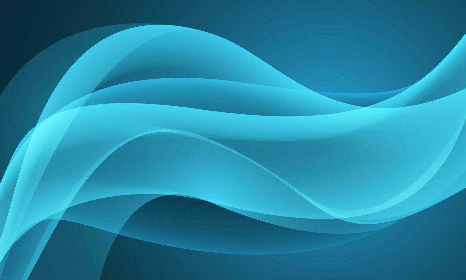 Abstract blue curve wave fluid aqua light smooth design modern futuristic background vector