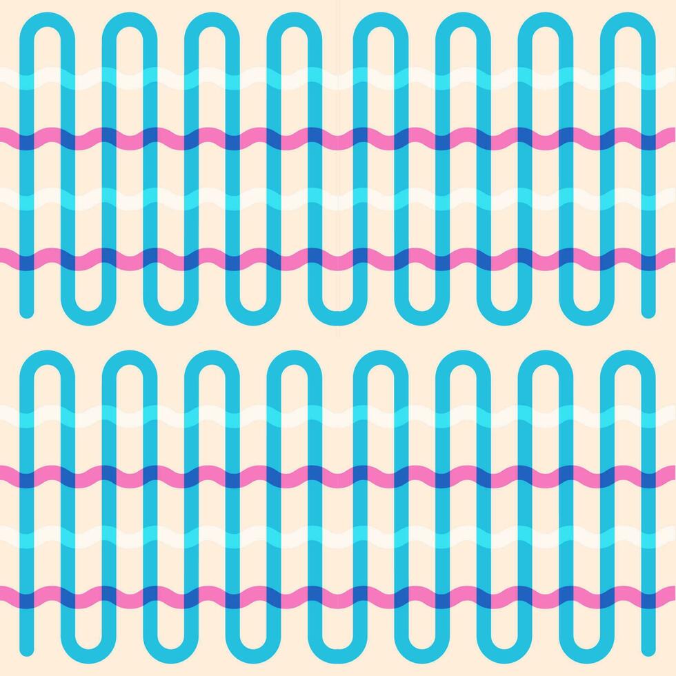 Endless Abstract Zig Zag Waves Pattern Background. vector