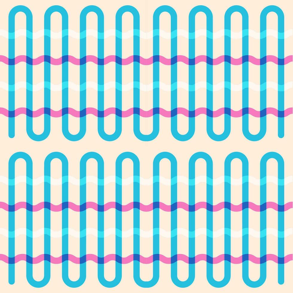 Endless Abstract Zig Zag Waves Pattern Background. vector