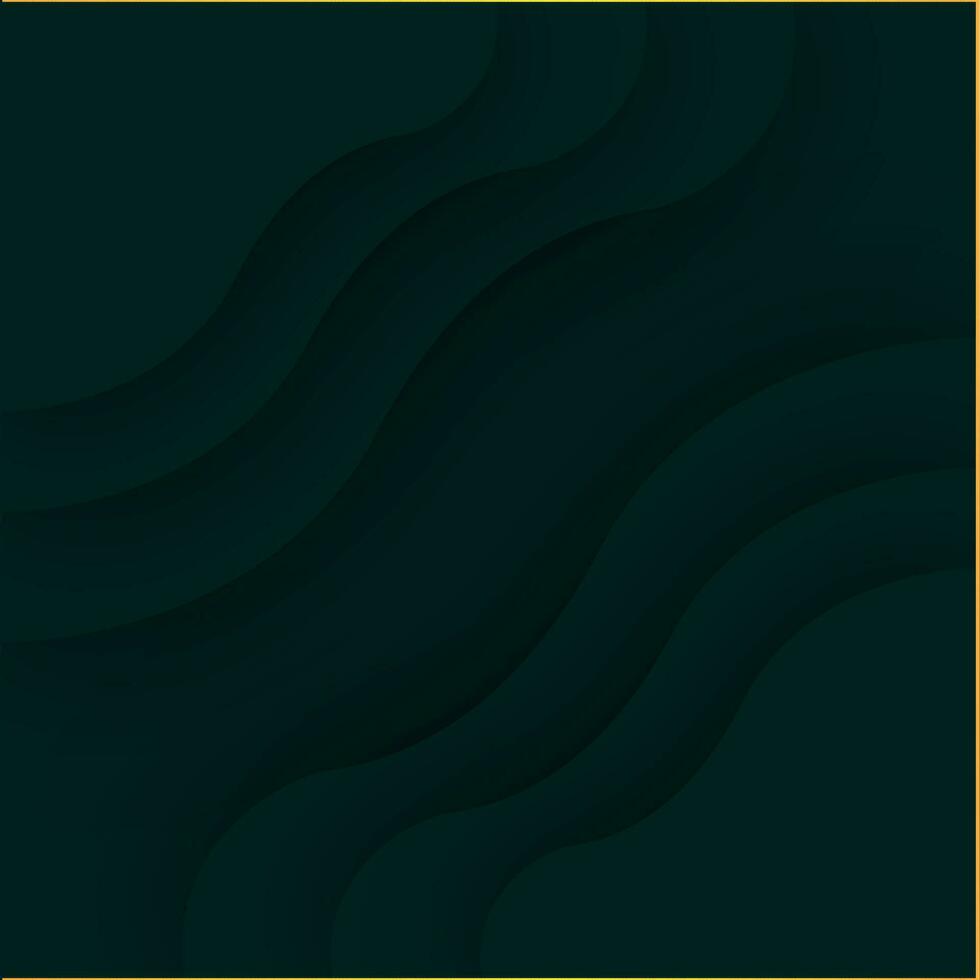 Abstract Green Paper Overlay Cut Wave Background. vector