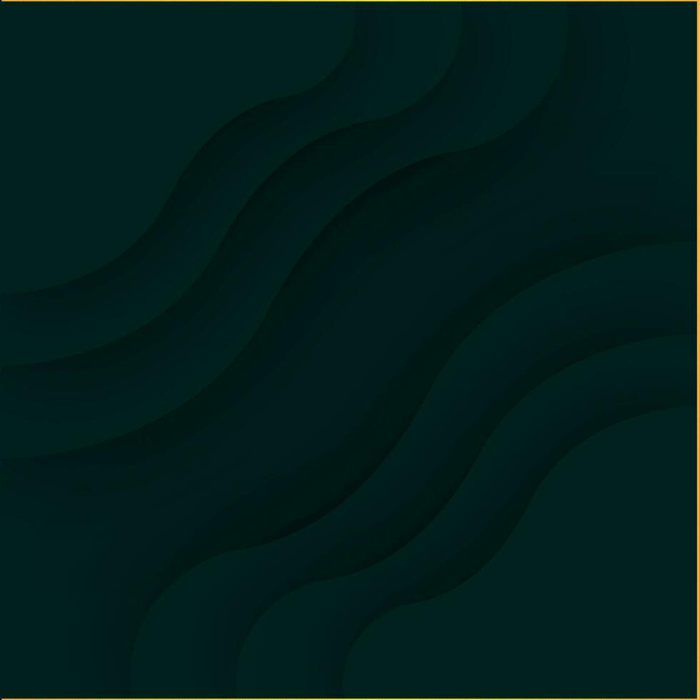 Abstract Green Paper Overlay Cut Wave Background. vector