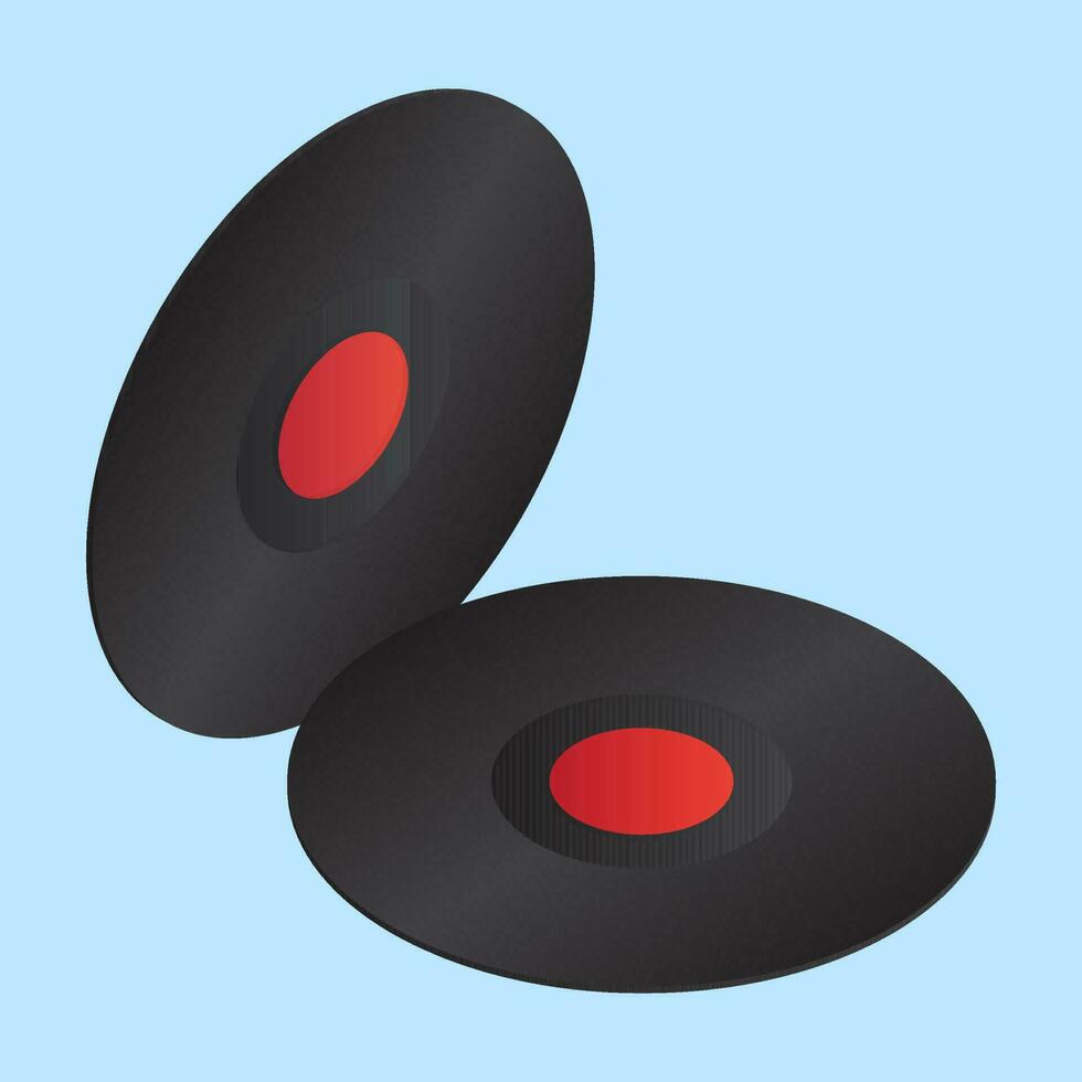 Compact Disc on blue background. vector