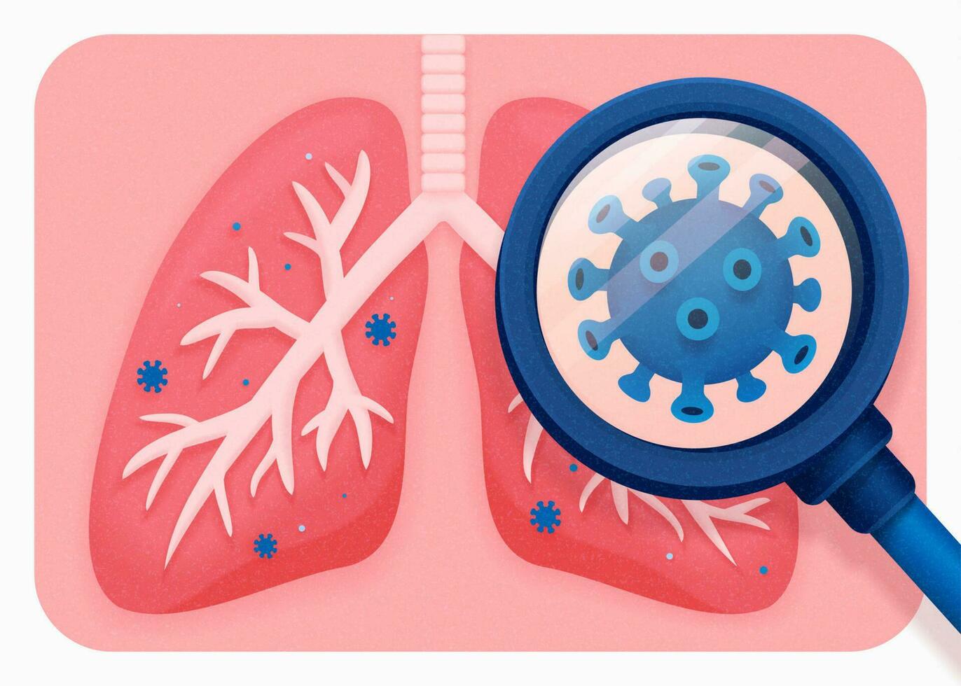 encontró fuera coronavirus desde livianos con aumentador vaso ilustración vector