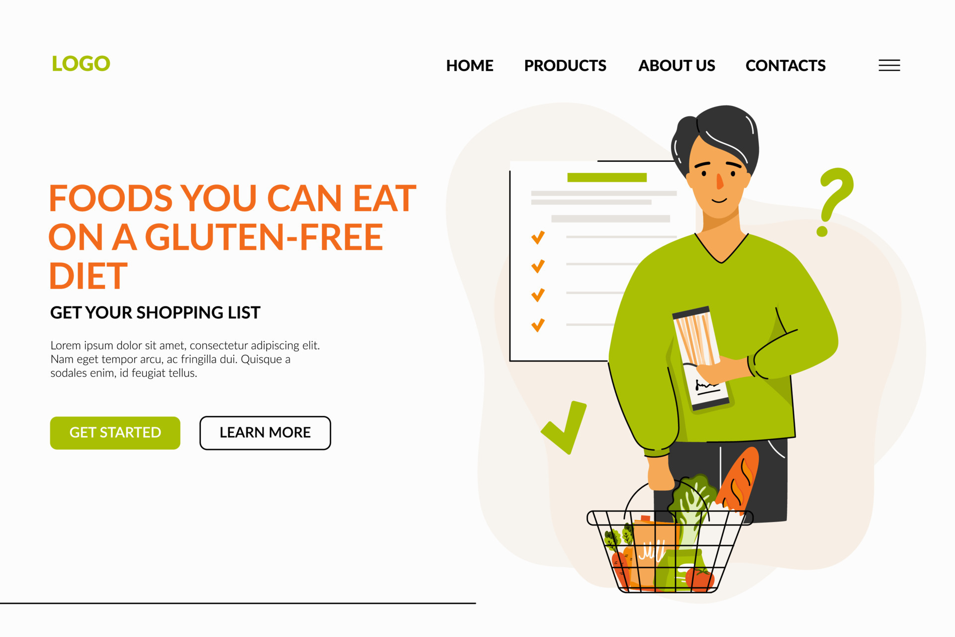 A Webpage About The Gluten free Diet A Person Chooses Foods That He 