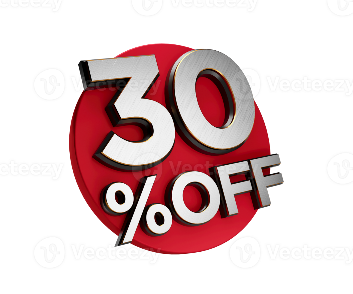30 Percent off 3d Sign , Special Offer 30 Discount Tag flash, Sale Up to Thirty Percent Off, big offer, Sale, Offer Label, Sticker, Banner, Advertising, offer Icon flasher 3d illustration png