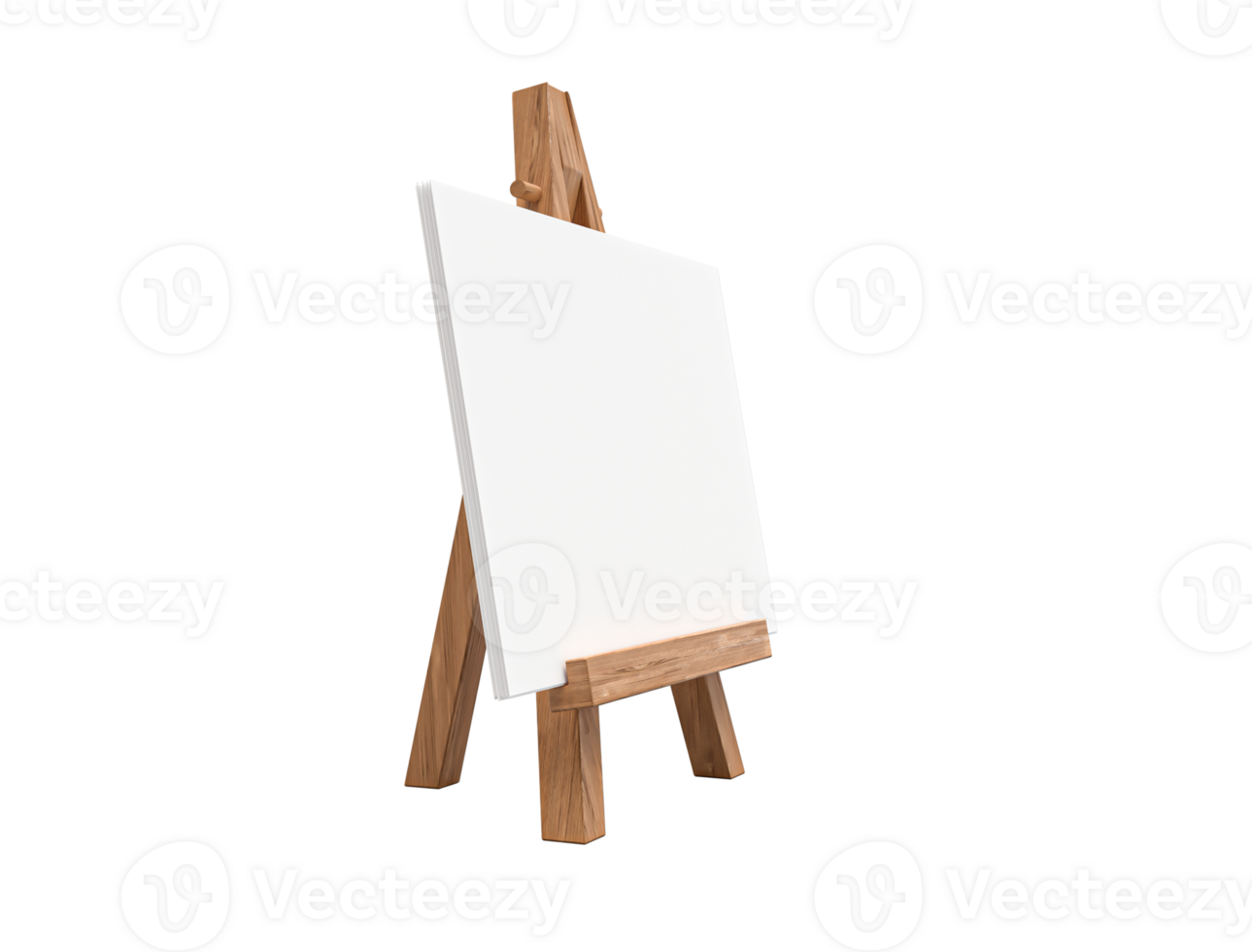 Blank wooden easel calendar for design presentation and print designs. 3d rendering png