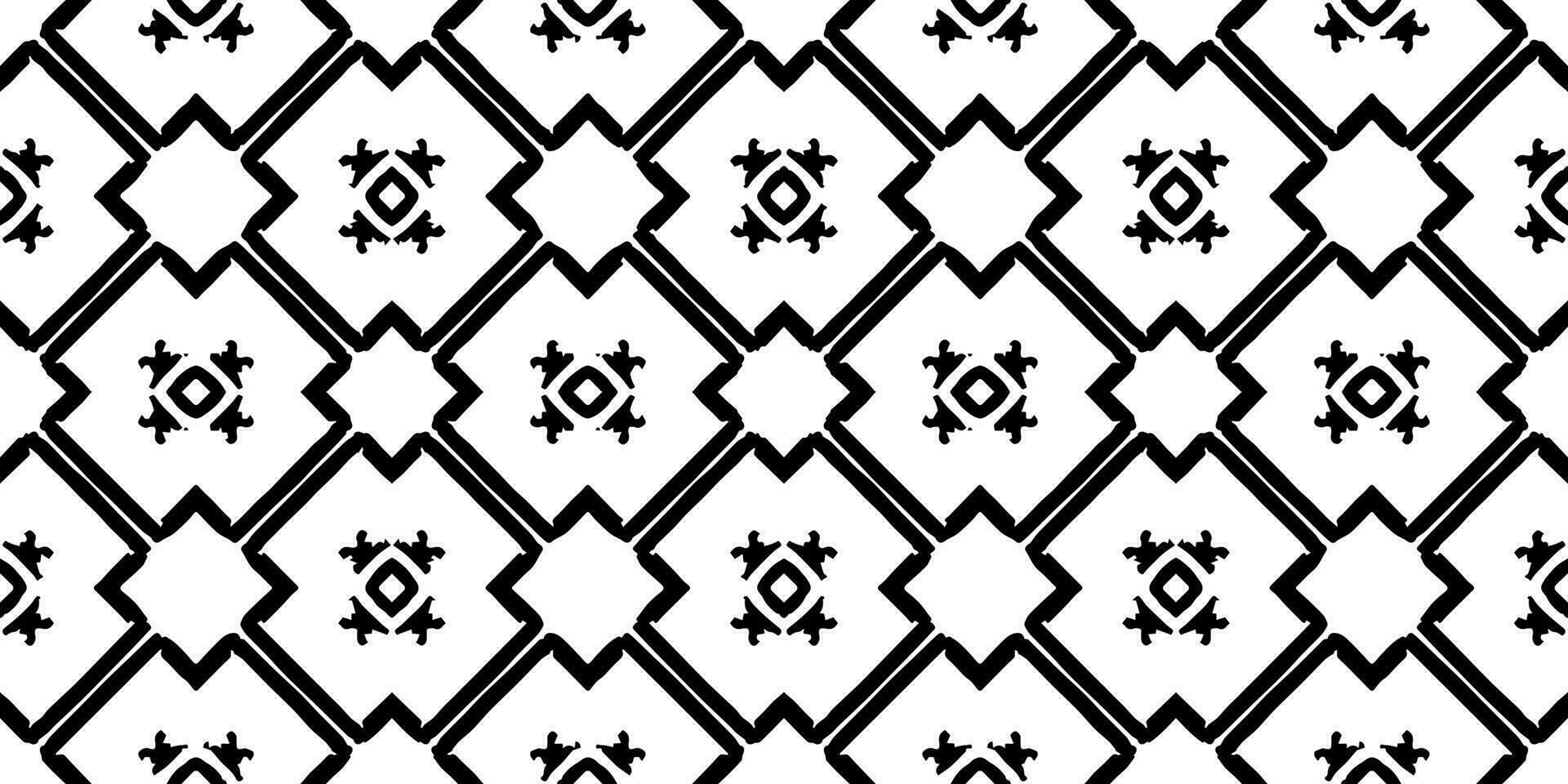 sin costura batik patrón, geométrico tribal patrón se parece étnico bohemio, azteca estilo, ikat estilo.lujo decorativo tela negro y blanco sin costura modelo para famoso pancartas vector