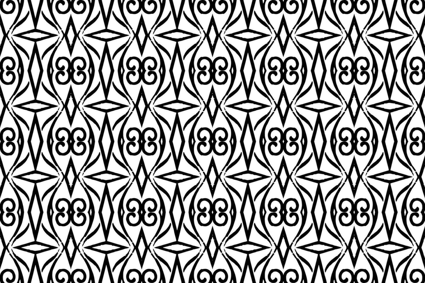 Seamless batik pattern,geometric tribal pattern,it resembles ethnic boho,aztec style,ikat style.luxury decorative fabric black and white seamless pattern for famous banners. vector