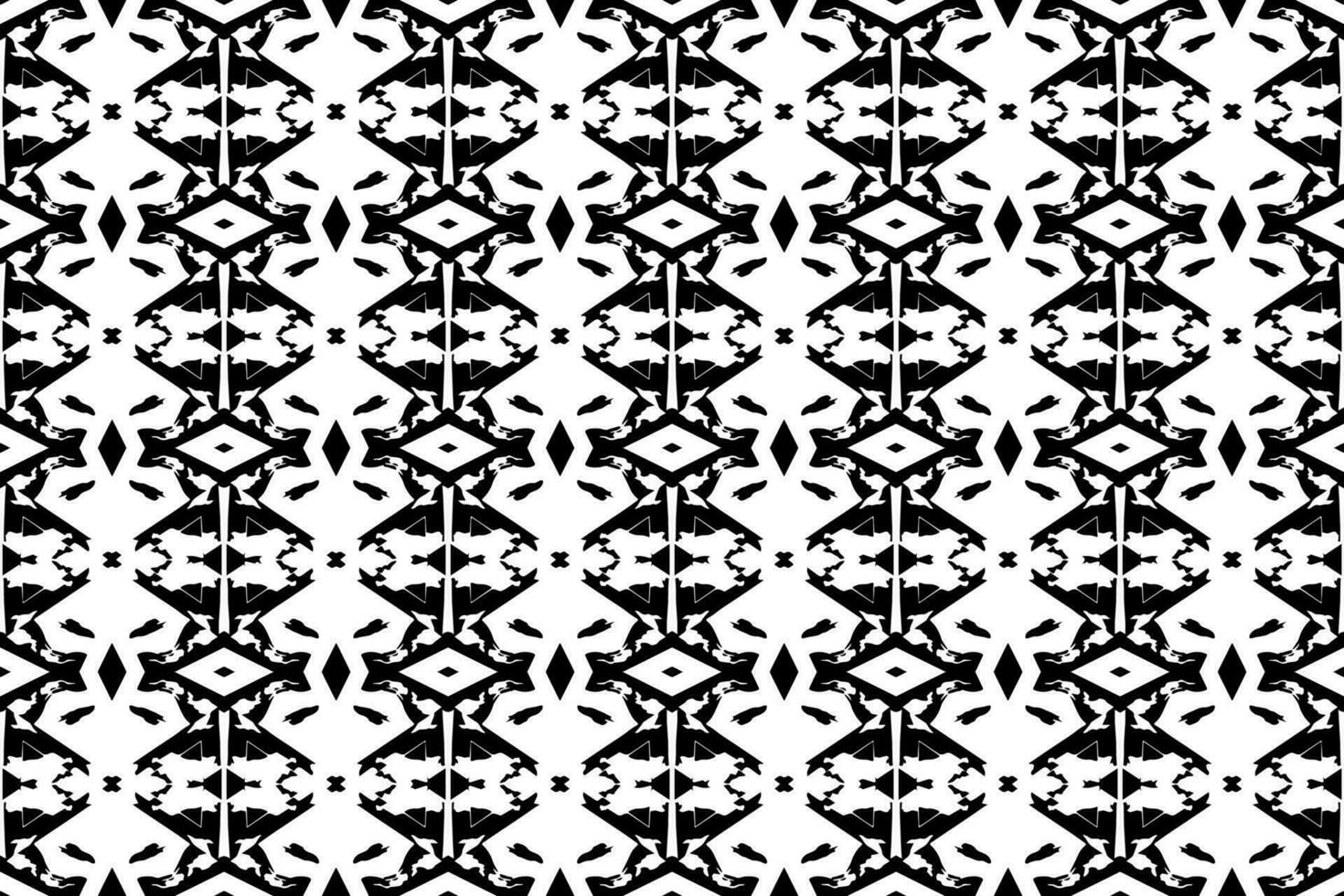 sin costura batik patrón, geométrico tribal patrón se parece étnico bohemio, azteca estilo, ikat estilo.lujo decorativo tela negro y blanco sin costura modelo para famoso pancartas vector