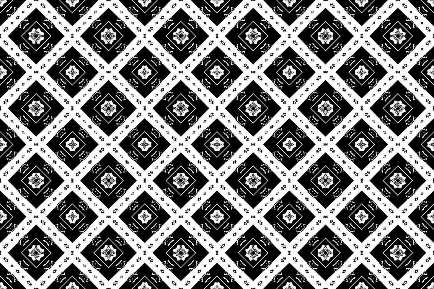 sin costura batik patrón, geométrico tribal patrón se parece étnico bohemio, azteca estilo, ikat estilo.lujo decorativo tela negro y blanco sin costura modelo para famoso pancartas vector