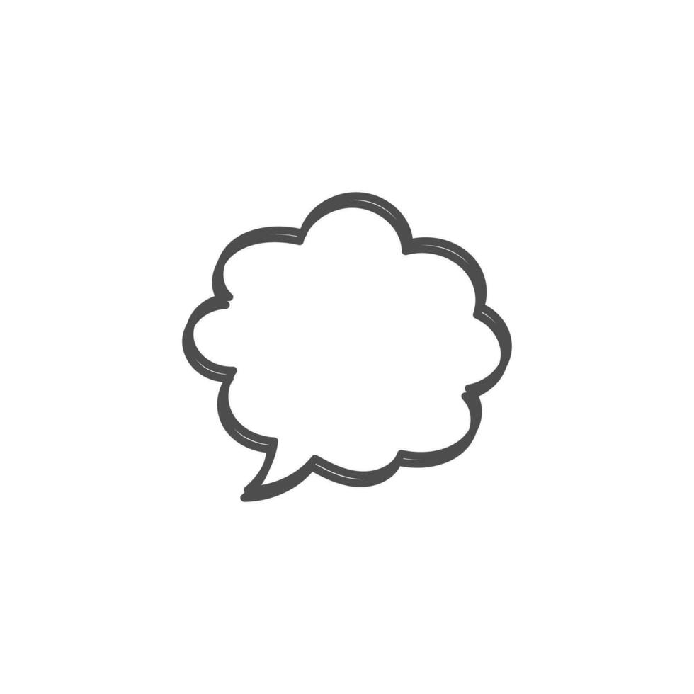 speech bubble and message simple icon vector