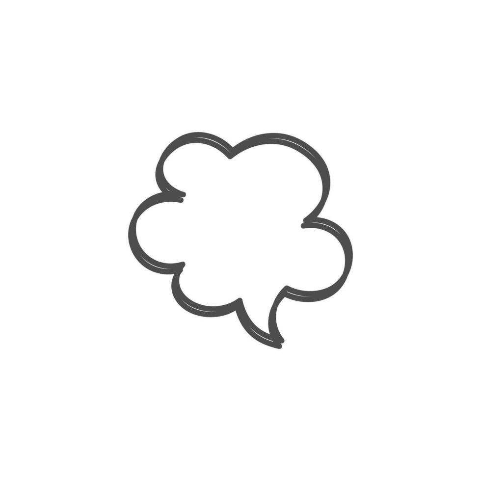 speech bubble and message simple icon vector