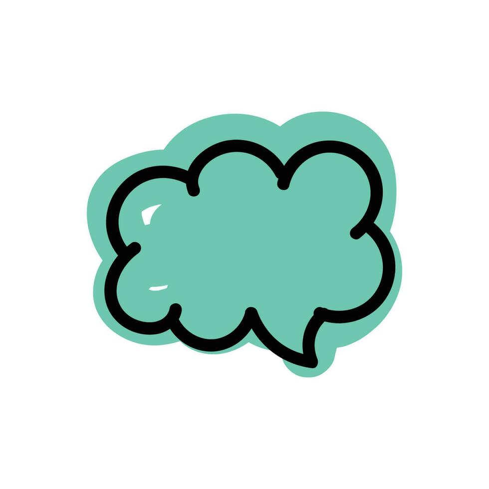 speech bubble and message simple icon vector