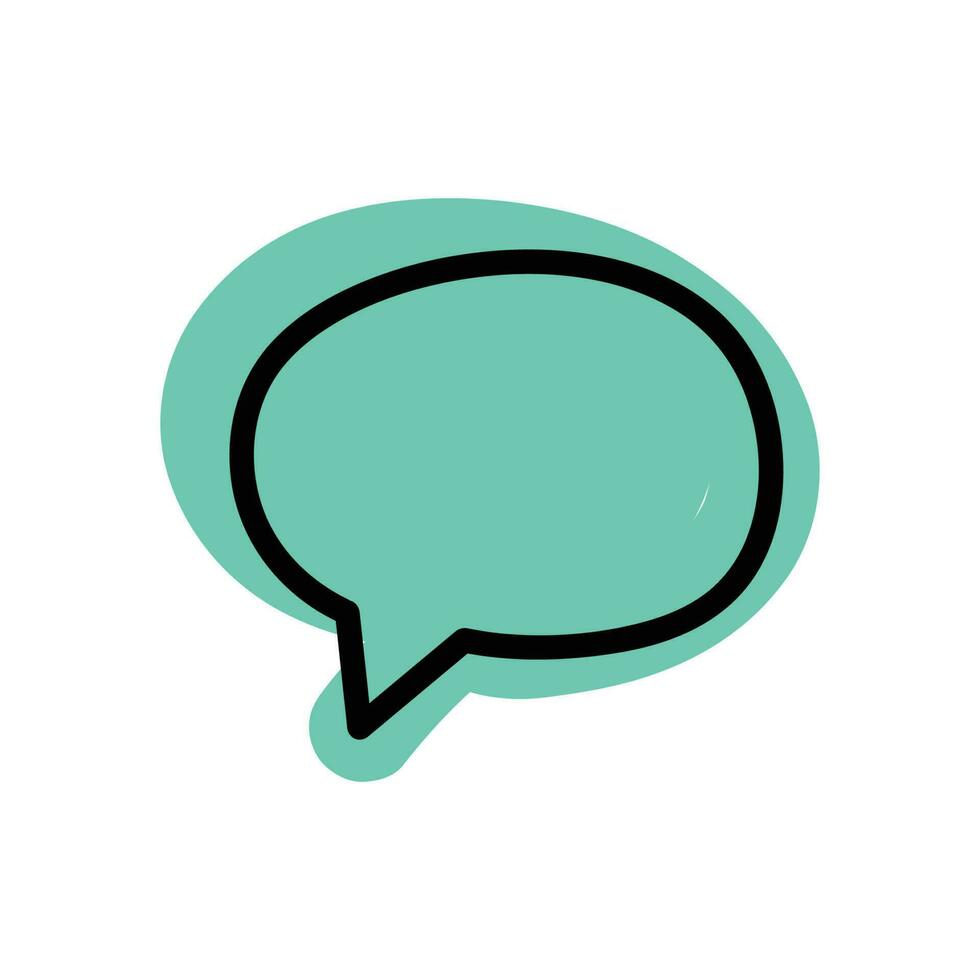speech bubble and message simple icon vector