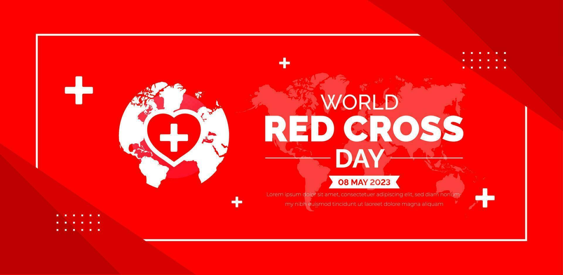 World Red Cross Day background or banner design template celebrated in 8 may. vector
